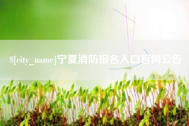 营口宁夏消防报名入口官网公告