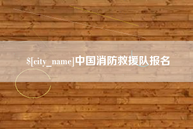 营口中国消防救援队报名