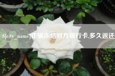 营口诈骗冻结对方银行卡,多久返还