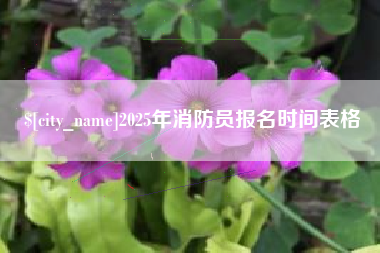 营口2025年消防员报名时间表格