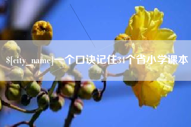 营口一个口诀记住34个省小学课本