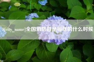 营口全国消防日是每年的什么时候