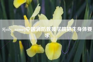 营口中国消防救援学院招生身体要求