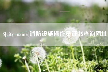 营口消防设施操作员证书查询网址