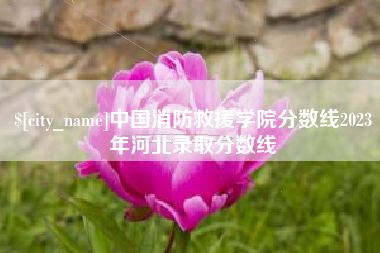 营口中国消防救援学院分数线2023年河北录取分数线