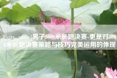 营口男子5000米长跑决赛-更是对5000米长跑决赛策略与技巧完美运用的体现