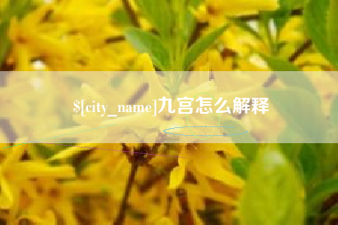 营口九宫怎么解释