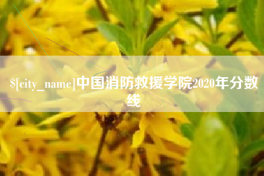 营口中国消防救援学院2020年分数线